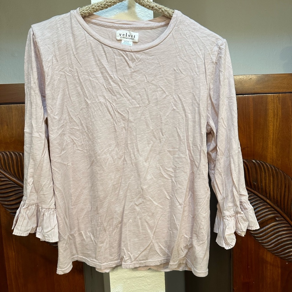 Velvet by Graham and Spencer tan Blouse XS